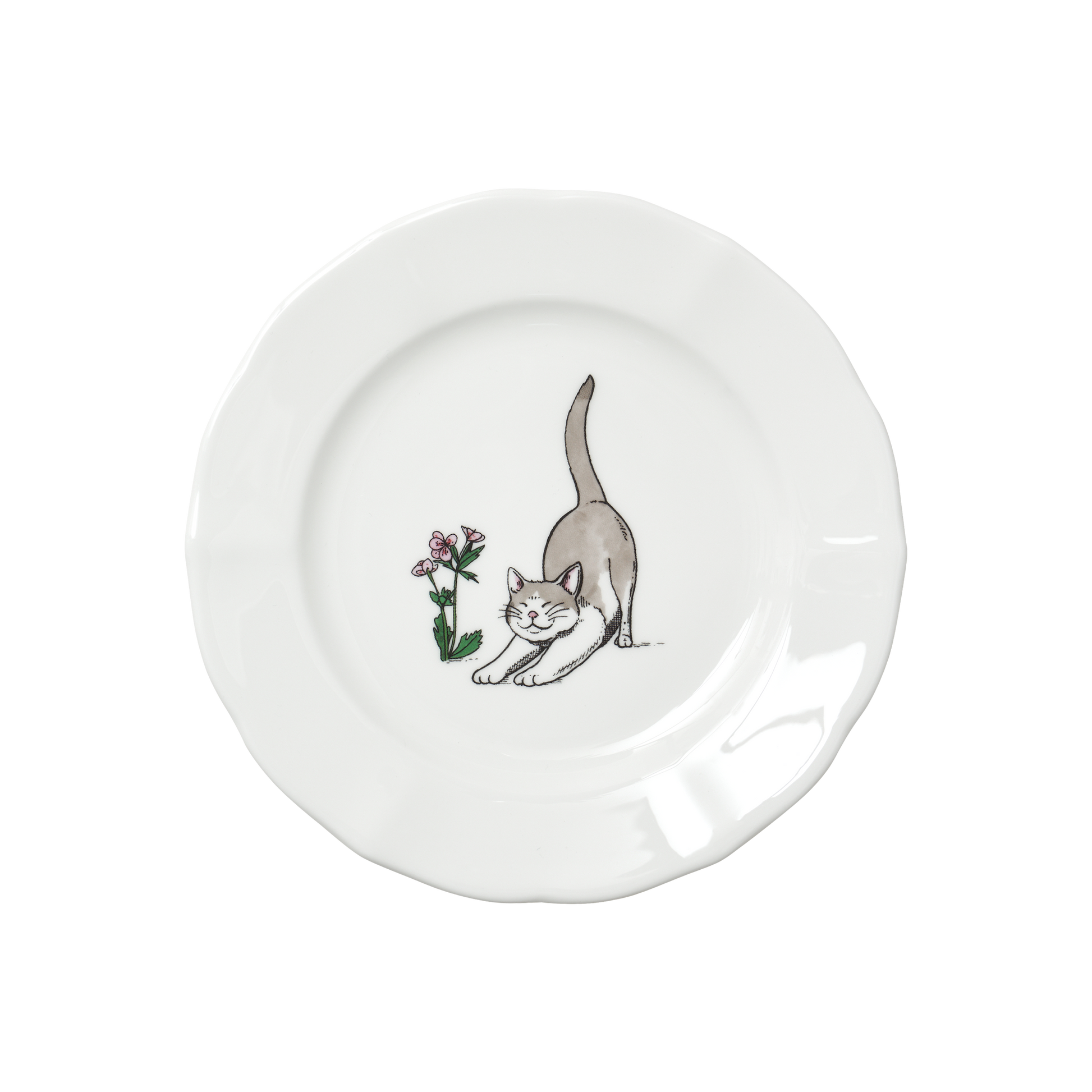 Thibaud Herem Objet - 6" Plate (Stretching Cat) transparent background image