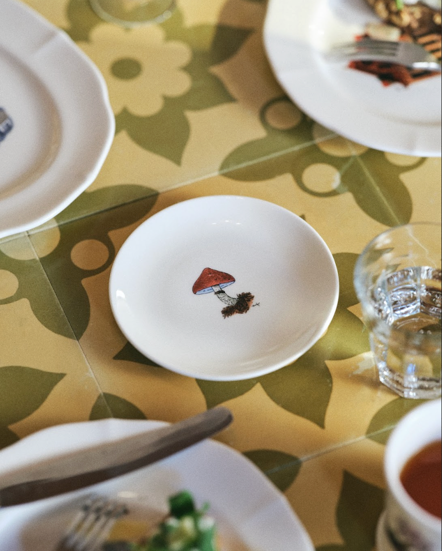 5" Plate (Red Mushroom)